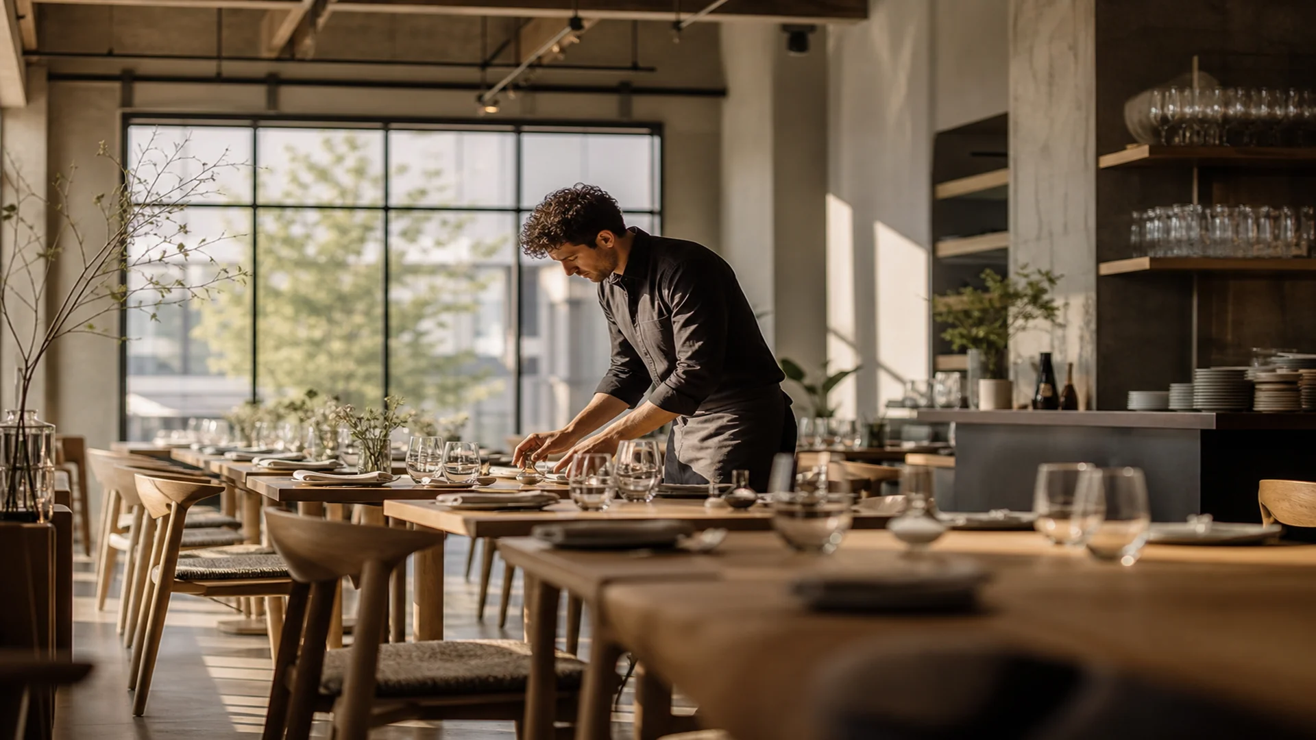 Owner reviewing opening readiness on tablet — digital transformation starting point